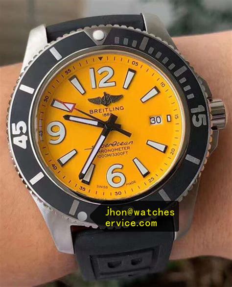 breitling replicas colt yellow dial face|breitling watch logo.